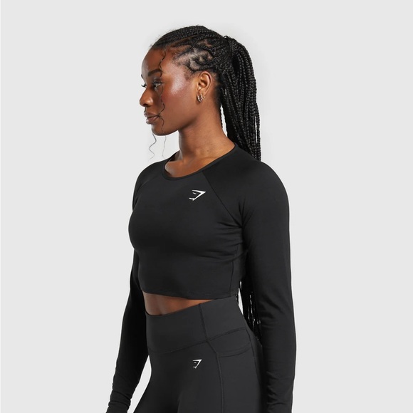 Gymshark LIFTING ESSENTIAL LONG SLEEVE CROP TOP - Picture 3 of 5